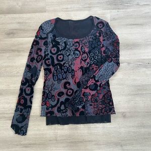 Layered mesh long sleeve